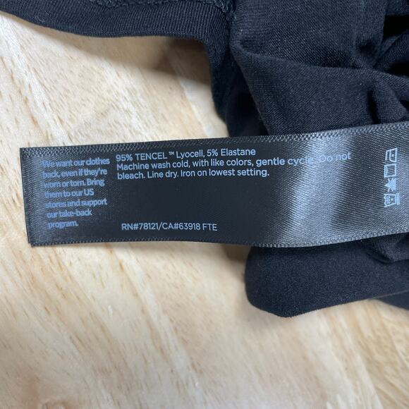 Eileen Fisher NWT Mock Neck Drawstring Tie Waist Black Size XS Sleeveless - Picture 7 of 10